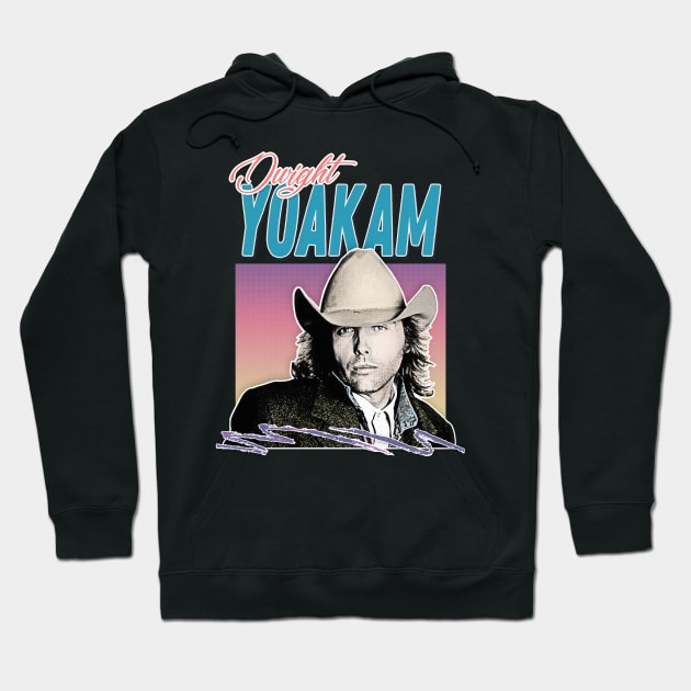 Dwight Yoakam / 80s Styled Retro Design Hoodie by DankFutura